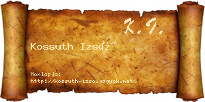 Kossuth Izsó névjegykártya